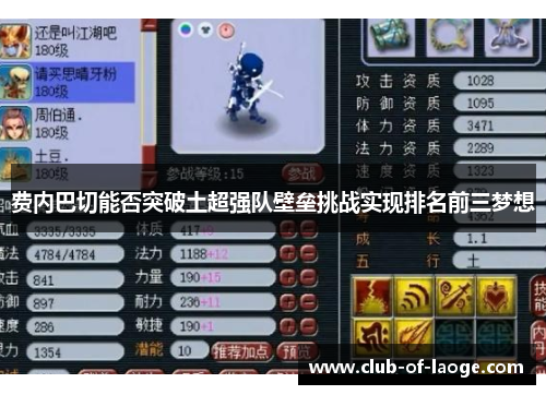 费内巴切能否突破土超强队壁垒挑战实现排名前三梦想 费内巴切能否突破土超强队壁垒挑战实现排名前三梦想